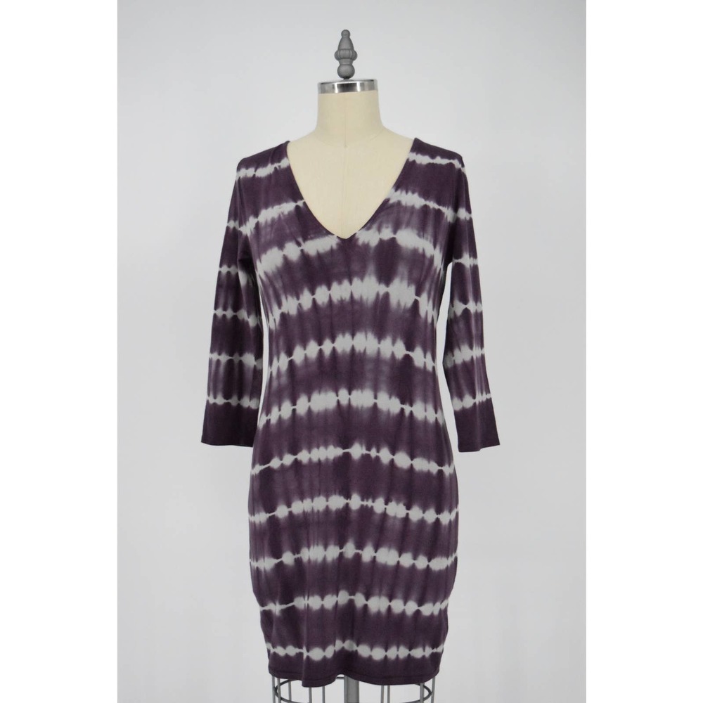 NWT UO ECOTE boho tie dye strappy midi dress motiff purple gray size LG women's